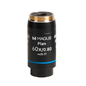 Обектив 60PL60 Plan 60х/0,80 ∞/0,17 H 60 mm – планахроматичен