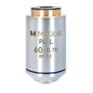 Обектив 60PLL 60х/0,70 Plan L WD 2,08 mm – планахроматичен, металургичен