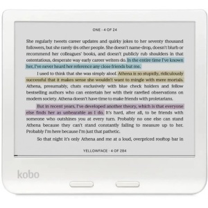 Kobo Четец за е-книги Libra Colour, 7", E Ink Kaleido, 32GB, бял