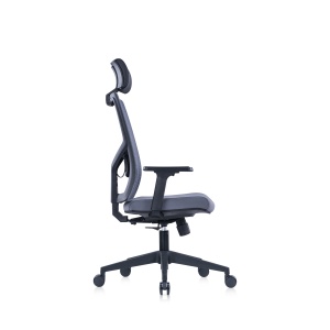 RFG Директорски стол Snow Black HB, с светлосива седалка и светлосива облегалка. - Img 3