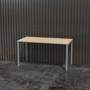 Бюро Nova U от Narbutas с размери 1400x700x740 mm, изработено от меламин избелен дъб с сив метален крак тип U. - Img 2