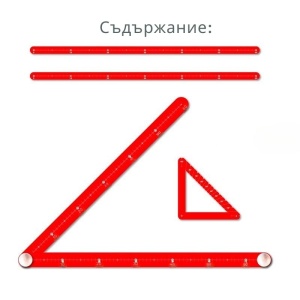 Инструмент за построяване на триъгълници и теоремата на Талес за магнитна дъска - Img 2