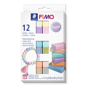 К-т глина Staedtler Fimo Soft, 12цв. х 25g, Pastel - Img 1