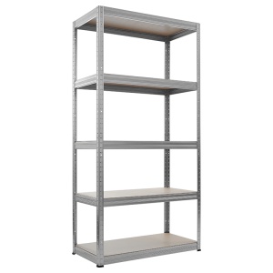Метален стелаж STAR 180x90x35 см, до 175 кг на рафт - цинк - Img 1
