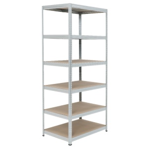 Метален стелаж STAR 213x90x60 см, до 250 кг на рафт - цинк - Img 2