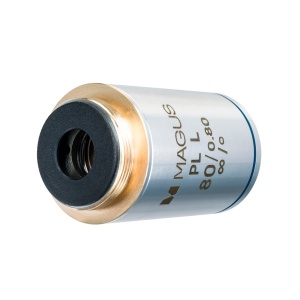 Обектив 80PLL 80х/0,80 Plan L WD 1,25 mm за металургични микроскопи - Img 4