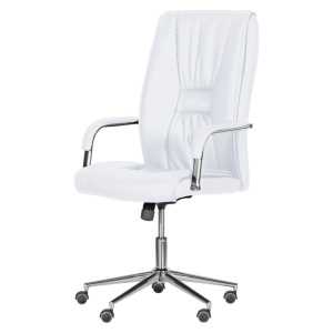 Президентски офис стол Carmen 6500-1 - бял - Img 3