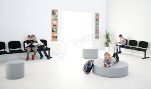 Табуретка, диаметър 120 - сив - Img 3