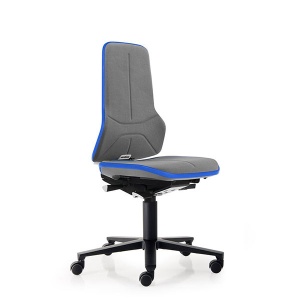 Neon 9573 Индустриален ергономичен стол Bimos, сив и син