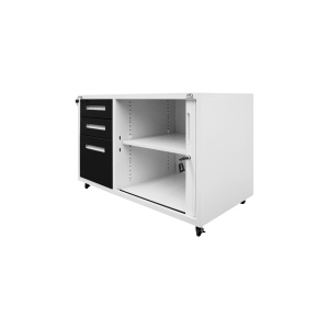 RFG Контейнер с шкаф, 100 х 50 х 65 cm, графит и бяло, с ролетна врата. - Img 3