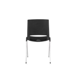 Sweet Chrome Black RFG Посетителски стол, черен, 4 броя в комплект - Img 4
