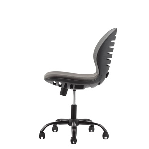 Детски стол Flexy Black от RFG с дамаска и меш, сива седалка и сива облегалка. - Img 3
