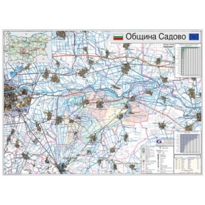 Карта на община Садово