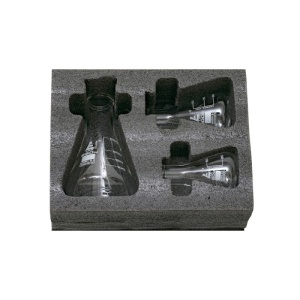 Комплект 3 градуирани ерленмайерови колби с пяна – 50/100/250 ml