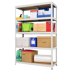Метален стелаж STAR PLUS 180x120x45 см, до 250 кг на рафт - бял - Img 3