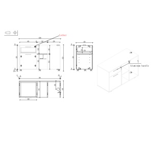 Шкаф Monaco RFG, 1000 х 400 х 630 mm, бял - Img 3