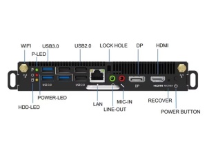 Huawei OPS with Intel Core i5-10500 processor, 8GB DDR4 RAM, 128GB SSD, Windows 10 IoT Enterprise SAC, and dimensions of 195mm x 180mm x 30mm. - Img 4