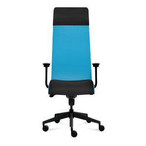 Tronhill Ергономичен стол Solium Executive, дамаска и меш, светлосин - Img 1