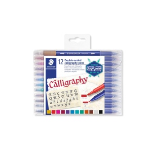 Калиграфски маркери Staedtler Design Journey , двувърхи, 12 цвята - Img 1