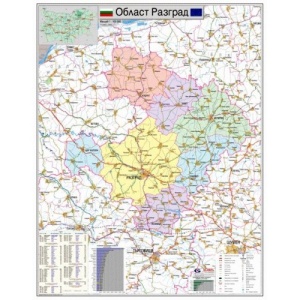 Карта на област Разград