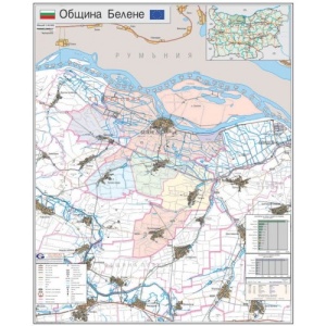 Карта на община Белене