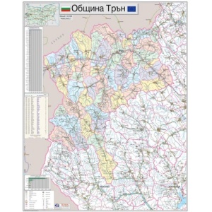 Карта на община Трън