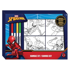 Комплект 4 платна за оцветяване 12.5x12.5cm, 4 м-ра, Spiderman - Img 1