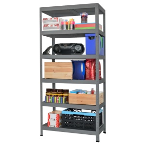 Метален стелаж HARD 180x100x40 см, до 130 кг на рафт - сив - Img 3