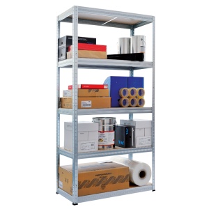 Метален стелаж STAR 180x90x35 см, до 175 кг на рафт - цинк - Img 3