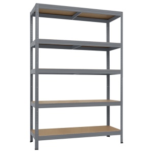 Метален стелаж STAR PLUS 180x120x60 см, до 250 кг на рафт - сив - Img 1