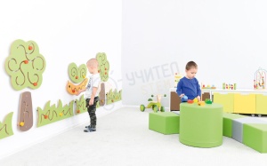 Табуретка, диаметър 50 см - светло зелен - Img 3