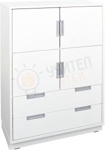 Шкаф с 2 рафта, бял Quadro - L - Img 3