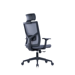 RFG Директорски стол Snow Black HB, с светлосива седалка и светлосива облегалка. - Img 4