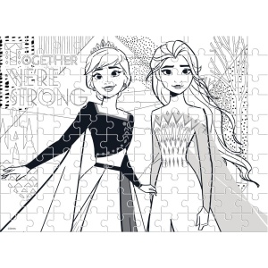Двустранен пъзел за оцветяване, 100 части, Frozen - Img 3