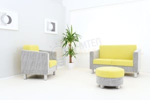 Диван Relax, сиво-зелен - квадратни крака - Img 5