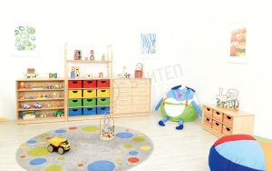 Кръгъл килим диаметър - 2 м. - сиво с точки - Img 4