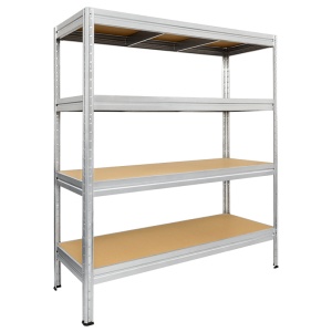 Метален стелаж MEGA 177x200x60 см, до 500 кг на рафт - цинк - Img 1