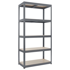 Метален стелаж STAR 180x90x45 см, до 350 кг на рафт - сив - Img 1