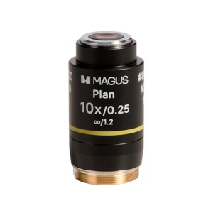 Обектив 10PL60V Plan 10х/0,25 ∞/1,2 H 60 mm за светло поле