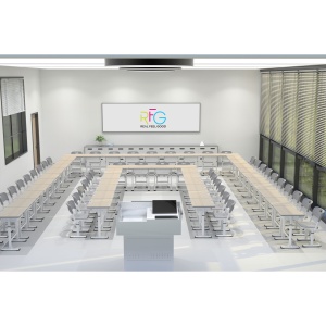 Ergo School RFG Чин и стол, с регулируема височина, сив цвят, от I до XII клас. - Img 4