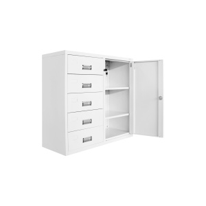 RFG Кардекс, метален, бял, с шкаф, 1 x 5 чекмеджета, 90 х 40 х 90 cm - Img 2