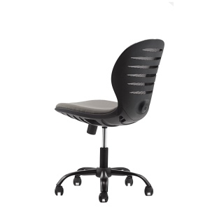Детски стол Flexy Black от RFG с дамаска и меш, сива седалка и сива облегалка. - Img 4