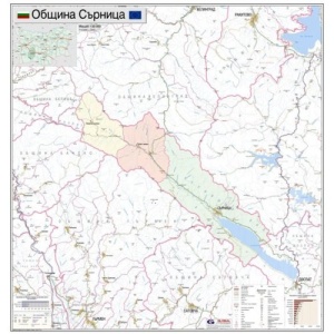 Карта на община Сърница