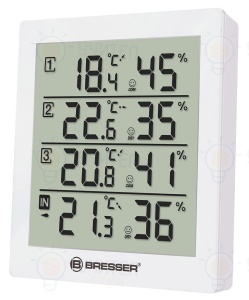 Метеорологична станция Temeo Hygro Quadro, white - Img 1