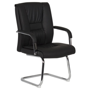 Посетителски стол Carmen 6540 - черен LUX - Img 1