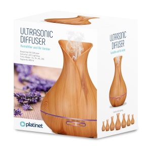 Ултразвуков арома дифузер Platinet, 400ml, светло кафяв - Img 3