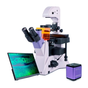 Флуоресцентен инвертиран цифров микроскоп Lum VD500L LCD