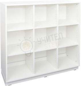 Шкаф с 2 прегради и 2 рафта, бял Quadro - L - Img 1