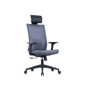 RFG Директорски стол Snow Black HB, с светлосива седалка и светлосива облегалка. - Img 1