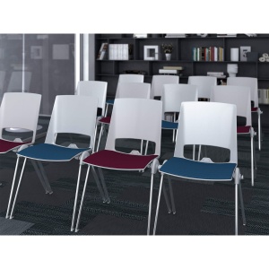 Sweet Chrome White, черен, 4 броя в комплект, RFG Посетителски стол - Img 5